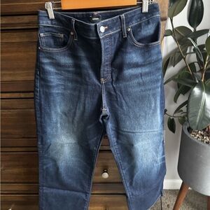 Express Women's Deep Indigo straight ankle Jeans